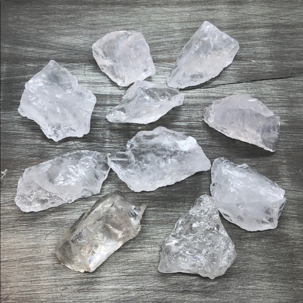 Girasol opal quartz aka Moon quartz set rough